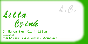 lilla czink business card